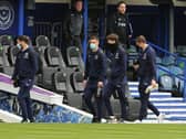 Pompey assistant Joe Gallen stood in for Kenny Jackett, above, who watched on from the stands