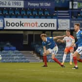 Jerry Yates fires in Blackpool's late winner at Fratton Park