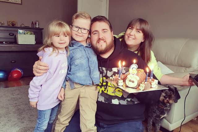 Blackpool dad Adam Fishwick, 30, has won the battle against Covid-19 and is preparing to return home to his fiance Hayley Sharples and their children, Owen and Olivia. Photo: Hayley Sharples