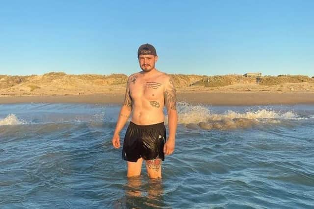 Henry Watkins at the beach in Western Australia