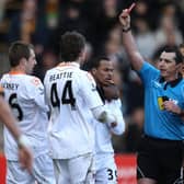 DJ Campbell is sent off in Blackpool's defeat at Wolves