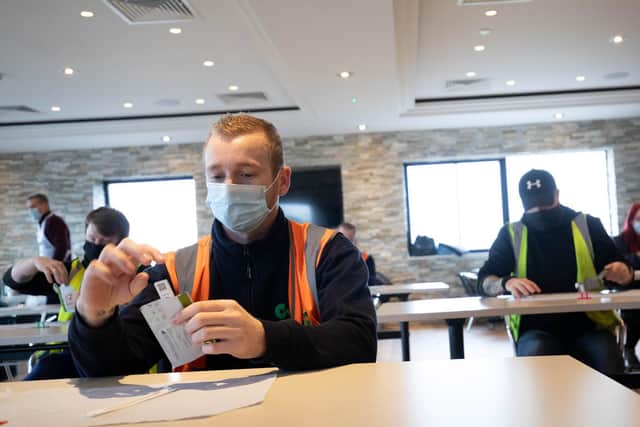 Lateral flow testing for workers from Trilanco in Wesham