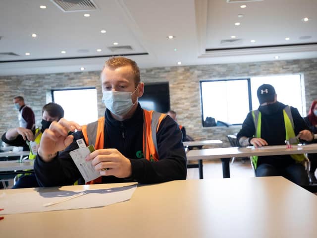 Lateral flow testing for workers from Trilanco in Wesham