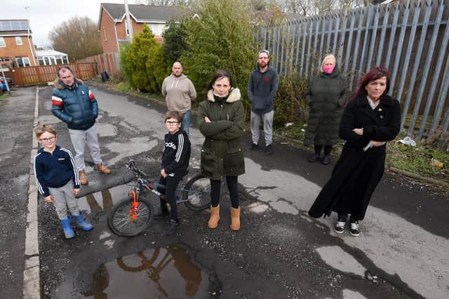 Residents off Saltash Road in Thornton say the road is dangerous, uneven and coverd in potholes