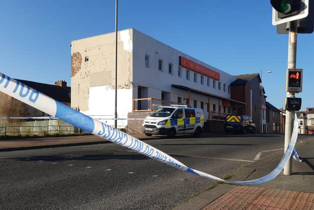 Two men have been arrested after a 19-year-old was found stabbed in Bloomfield Road last night (Sunday, February 28)
