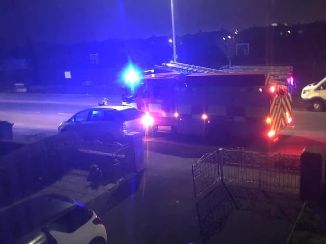 Fleetwood fire crews took to the streets to investigate the mystery burning smell and even knocked on people's doors to ask whether they had spotted any fires from their back windows. Pic: Gemma McDermott