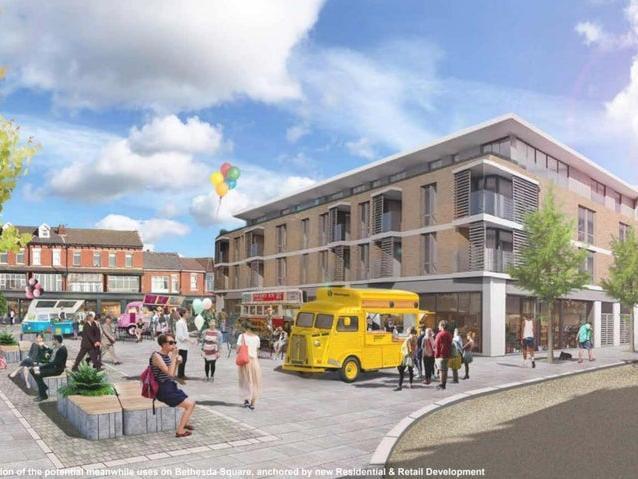 Artist's impression of Bethesda Square.