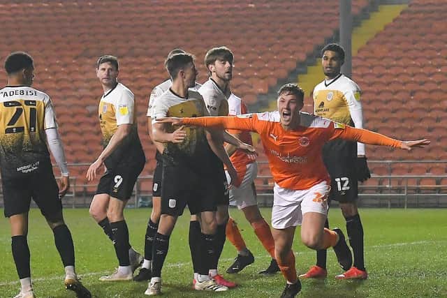 Dan Ballard scored Blackpool's goal with his first in tangerine
