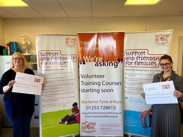 Home-Start Blackpool Fylde and Wyre chief executive Pat Naylor (left) and fund-raising manager Dona Kirkham launch the campaign