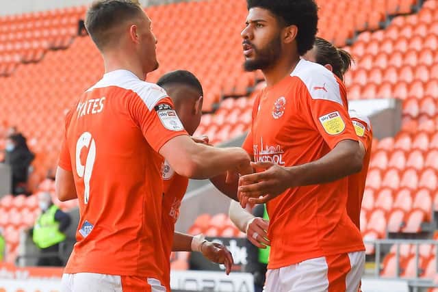 Blackpool looked to be heading for all three points courtesy of Ellis Simms' strike