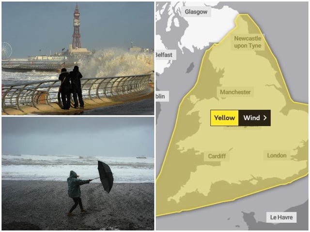 Met Office issues yellow weather warning for 'strong winds' across Lancashire