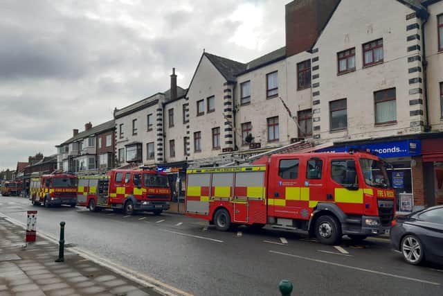 Fire crews were called out to tackle a fire at a vape shop in Cleveleys today (Tuesday, March 9)