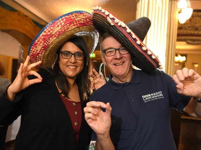 Nish with her former co-presenter John Gillmore
