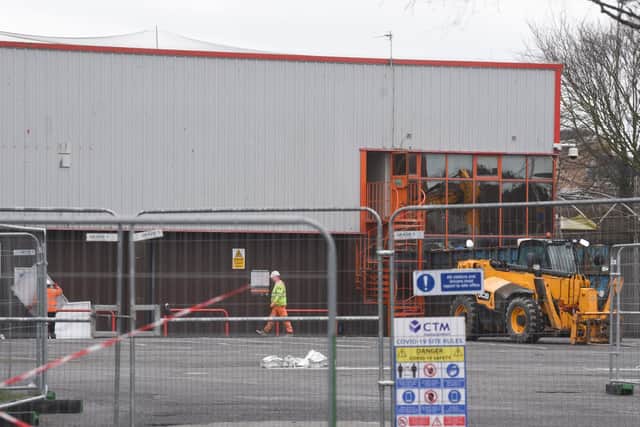 Work has begun on the former Poundstretcher unit in Holyoake Avenue, Bispham, which is set to become an Aldi supermarket. Photo: Daniel Martino/JPI Media