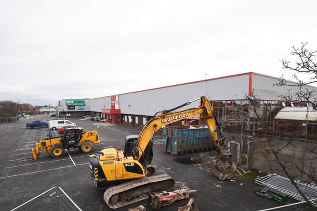 Work has begun on the former Poundstretcher unit in Holyoake Avenue, Bispham, which is set to become an Aldi supermarket. Photo: Daniel Martino/JPI Media