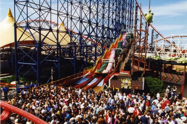 The official opening of the Pepsi max Big One at Blackpool Pleasure Beach, 1994