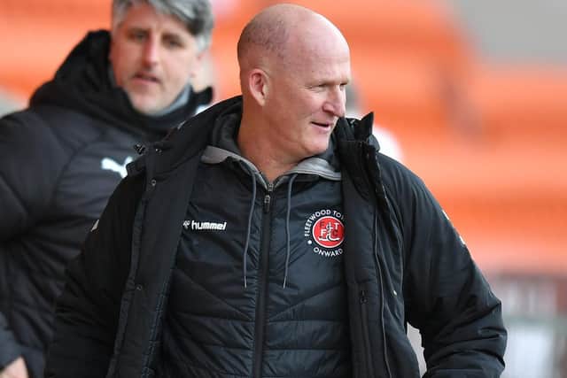 Simon Grayson made his first return to Bloomfield Road since his second stint as manager there ended in February last year