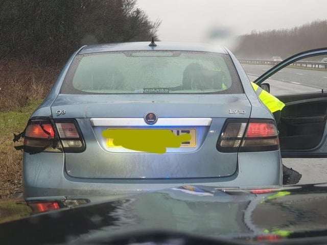 The drug driver was pulled over the on M6 near Preston on Sunday afternoon (March 14)