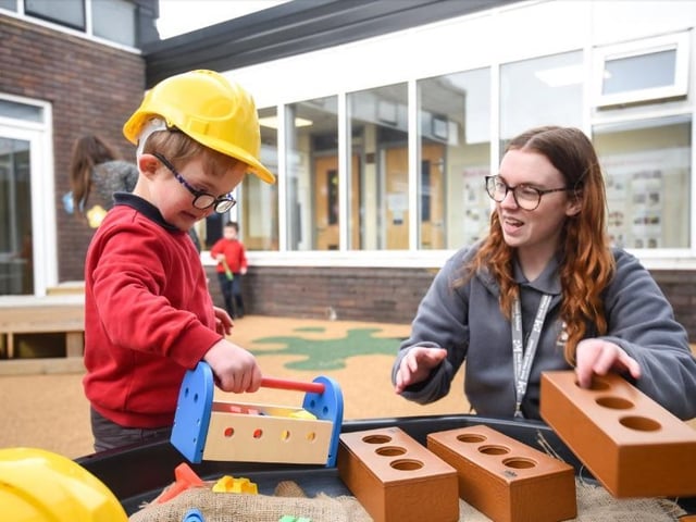 Red Marsh Special School have put some of their money from Swallowdale to create two mini playground for pupils. Picture by Dan Martino