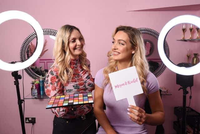 Megan and Rachel have their own YouTube beauty channel and have collaborated on two beauty campaigns with Harrods