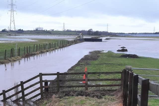Flooded land in Fylde earlier this year