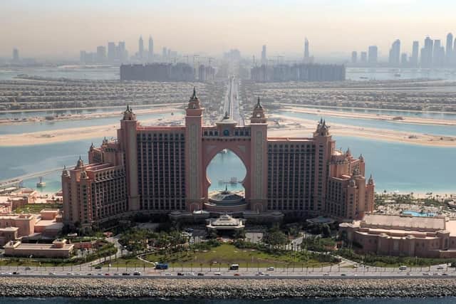 The luxury Atlantis Palm hotel in Dubai