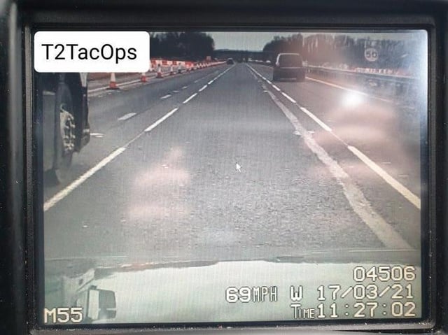 Police said the driver "failed to see the 50mph speed limit on their journey". (Credit: Lancashire Police)