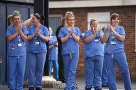 Clapping for NHS heroes.