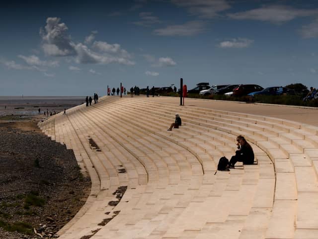 Part of the new sea defences at Fairhaven