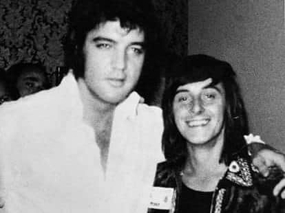 DJ Tony Prince pictured with friend and rock and roll legend Elvis Presley