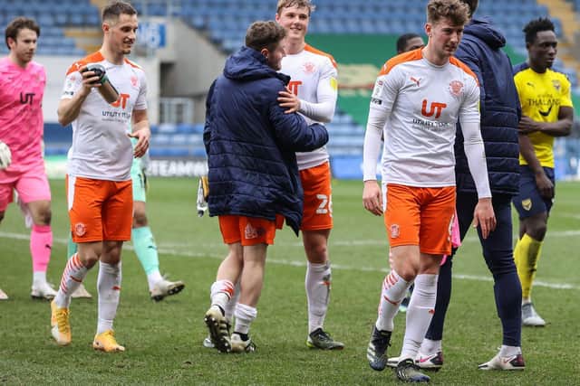 Blackpool's players won at Oxford United on Saturday