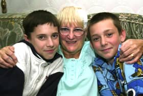 Flashback to 2004 when Margaret Barbour met Ben Craggs (left) and Brett Halshaw. The boys helped rescue Margaret after she suffered a brain haemorrhage falling down a ditch.