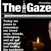 Today we reflect on the lives lost, lessons learned and the debt we owe to our key workers. Here is today's front page.
