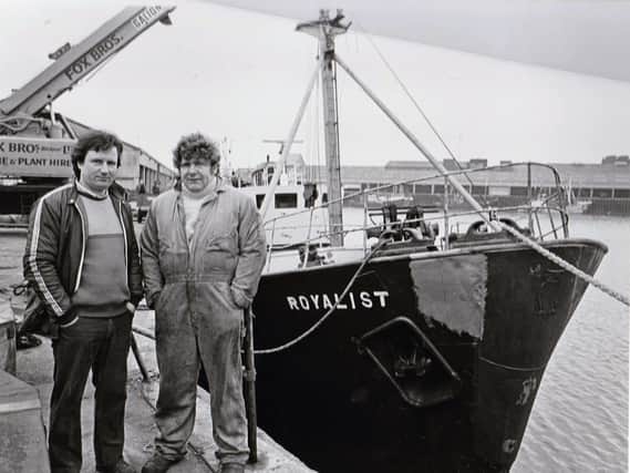 Brian Cato (right) with Billy Ansell in 1986 after they brought the Royalist back into service.