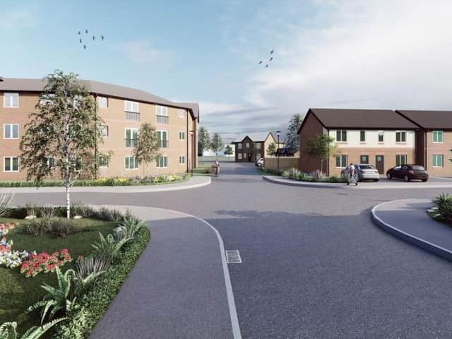 Artist's impression of some of the homes earmarked for the site in Thornton
