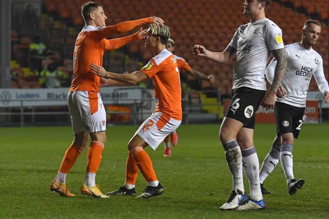 Jerry Yates scored two goals for Blackpool in midweek