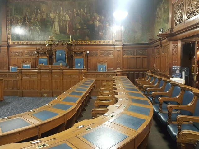 Meetings have not been held in the council chamber during the pandemic