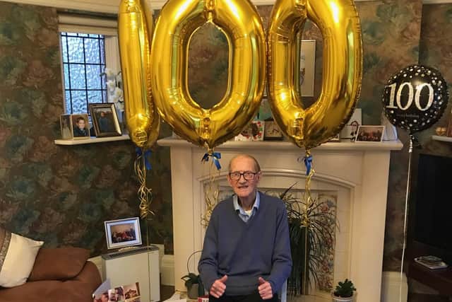 Ron Pickup celebrates his 100th birthday