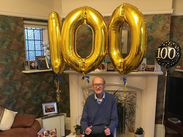 Ron Pickup celebrates his 100th birthday