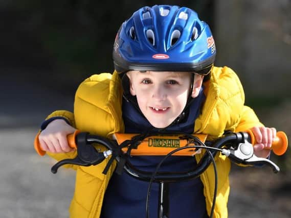 Nathaniel Currey on his charity bike ride