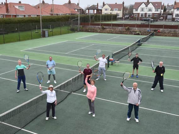 Member at St Annes Tennis Club were back on the courts again