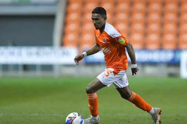 Demetri Mitchell played a key role in both Blackpool's goals against Plymouth on Saturday