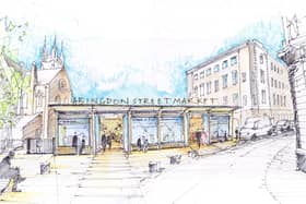 Artist's impression showing how the new Abingdon Street Market will look
