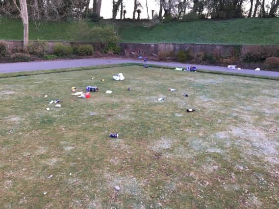Litter was found scattered around Stanley Park in Blackpool this morning (Friday, April 2). Pic: Brendan Bunting