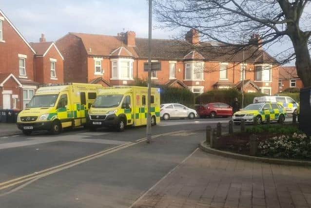 A number of police cars, ambulances and rapid response vehicles have been reported in the area. (Credit: Paul Roberts)