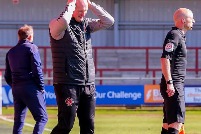 Simon Grayson saw his Fleetwood  Town players beaten on Friday Picture: Sam Fielding/PRiME Media Images Limited