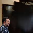 Jason Manford unveiled on the roll of honour at Winter Gardens.
