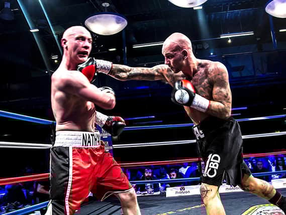 Little, right, beat Nathan Hardy in his last fight in March 2019