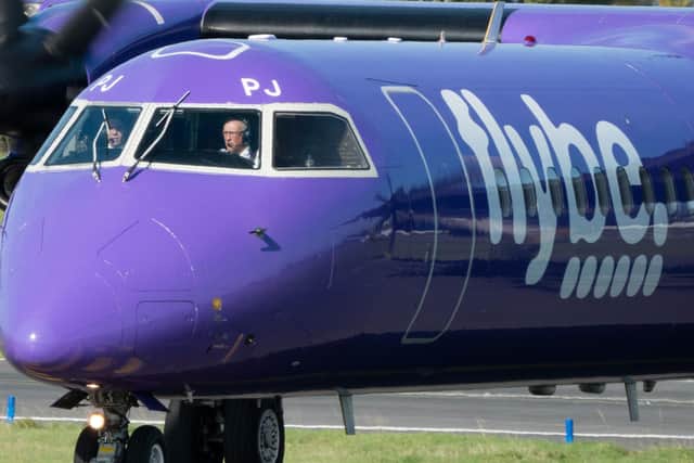 A aircraft operated by the airline Flybe, taxis down the runway at Exeter Airport (Photo by Matt Cardy/Getty Images)