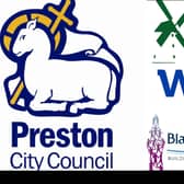 The top four council logos in Lancashire according to a graphic designer's assessment - Preston City Council (#1), Fylde Council (#2), Wyre Council (#3) and Blackpool Council (#4)